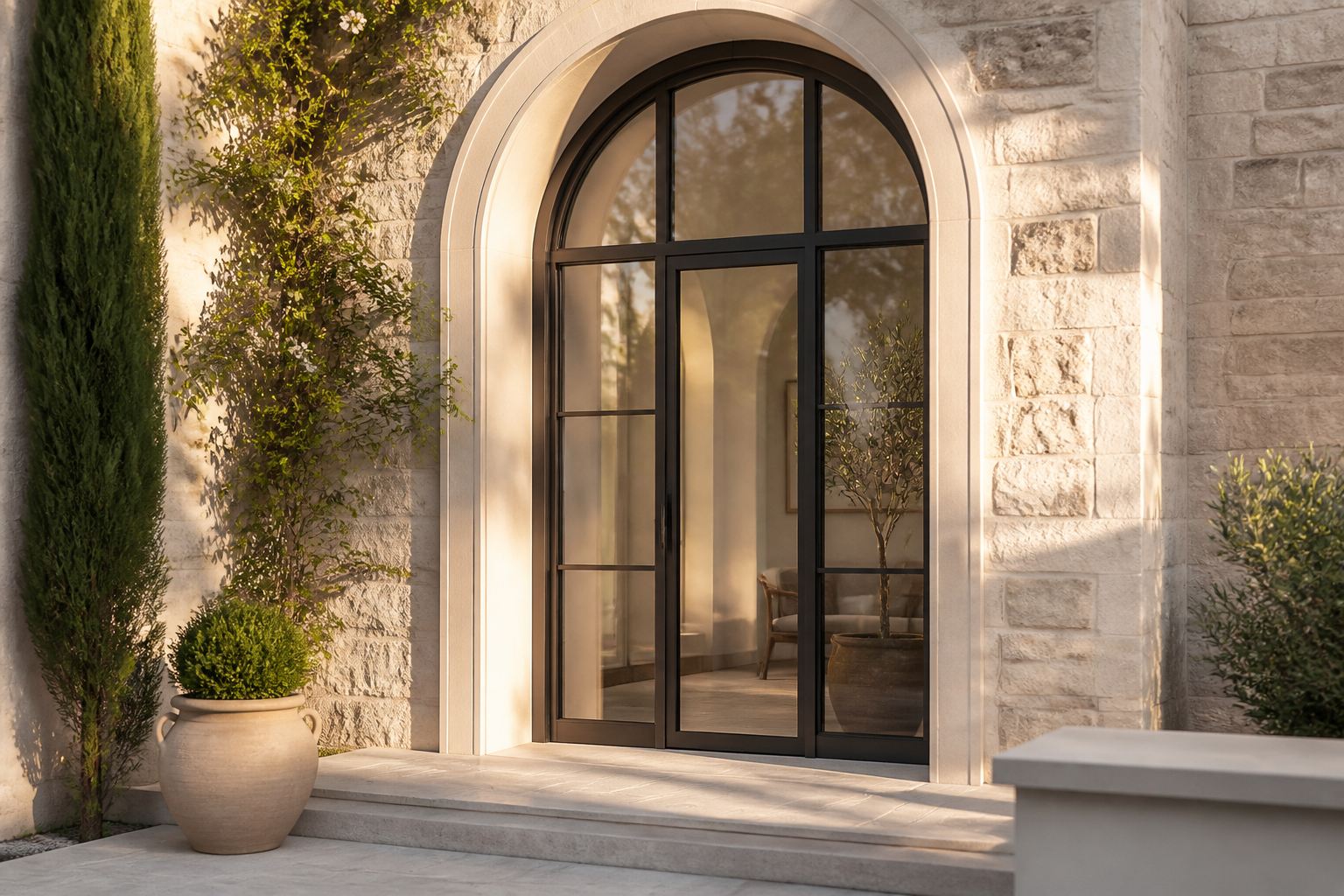 VLX 100 Arched / Custom Door in Riverside, CA | Meridian Windows and Doors Riverside - detail 3